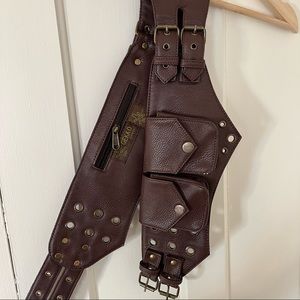 Vegan leather festival utility belt